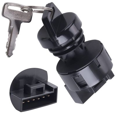 GLENPARTS 4 Position 6 Pin Ignition Key Switch Replacement for Polaris Sortsman 1000 XP EU Tractor 2017 2018 2019 Sportsman 500 EFI Tractor 2009 2010 570 6X6 Euro 2019