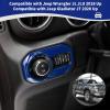 RT-TCZ for Jeep JL Headlight Switch Button Trim Cover Blue for Jeep Wrangler JL JLU 2018 up for Gladiator JT 2020 up Blue Interior Accessories view 4