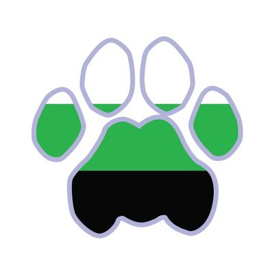 Dark Spark Decals Neutrois LGBTQIA+ Feline Cat Pawprint Furry Pride LGBTQ+ Flag - 12 Inch Full Color Vinyl Decal for Indoor or Outdoor use, Cars, Laptops, Dcor, Windows, and More
