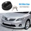 A ABSOPRO Gas Cap Locking Fuel Tank Cover 7730047020 with Keys Car Interior for Toyota Corolla 2010-2016 Black view 2