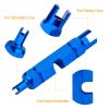 Presta Valve Core Bike Kit - 21 Pieces, Stem Removal Tool, Brass Valve Cores and Stem Caps view 3