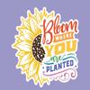 Kramer Bloom Where You are Planted Vinyl Sticker for Car Decal Water Bottle Laptop Decal Motorcycle Helmet 3 2.8 in. view 1