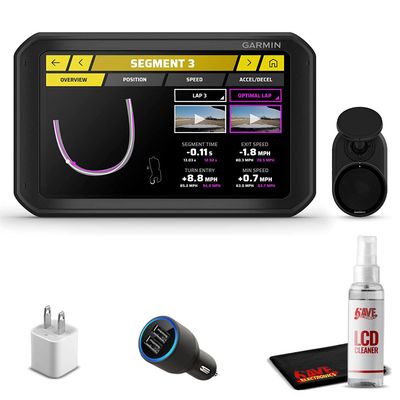 Garmin Catalyst, Driving Performance Optimizer with Real-time Coaching and Immediate Track Session Analysis, for Motorsports and High Performance Driving (010-02345-00), 6Ave Travel & Cleaning Kit