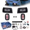 NOKINS Deluxe Plus LED Light Kit Fit Club Car DS 1993-UP Gas And Electric Golf Cart 20A DC Converter USB Charging Socket Low/High Beam DRL Delay Relay Brake Switch view 1