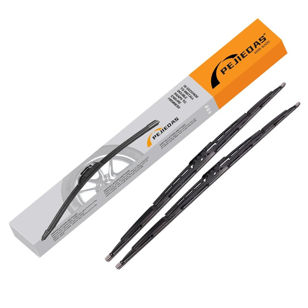 Front Windshield Wiper Blades, 15" + 15" Metal Frame Wiper Blades, OEM Quality for Original Equipment Replacement (Pack of 2)