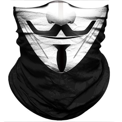 Obacle Skull Face Mask Sun UV Dust Wind Protection Tube Mask Seamless Bandana Skeleton Face Mask for Men Women Bike Riding Motorcycle Cycling Biker Outdoor Festival (Men Black White Face Smile)