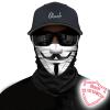 Obacle Skull Face Mask Sun UV Dust Wind Protection Tube Mask Seamless Bandana Skeleton Face Mask for Men Women Bike Riding Motorcycle Cycling Biker Outdoor Festival (Men Black White Face Smile) view 2