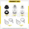 Mardatt 60Pcs M8 M9.5 M10 Bicycle Wheel Axle Nuts and Washer Assortment Kit Including Bike Hub Hex Flange Nuts, Front and Rear Wheel Hub Safety Washers Retaining Clips for Road Mountain Bike view 2