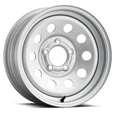 Allied Wheel 27S Silver Mod 15X6 5X4.5 Trailer Wheel, Durable Gloss Silver Finish Steel Wheel for Trailers, Protective E-Coating
