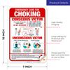 Emergency Care for Choking Conscious Victim Unconscious Victim Sign, 10x7 Inches, 4 Mil Vinyl Decal Stickers Weather Resistant, Made in USA view 2