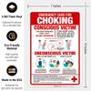 Emergency Care for Choking Conscious Victim Unconscious Victim Sign, 10x7 Inches, 4 Mil Vinyl Decal Stickers Weather Resistant, Made in USA view 3