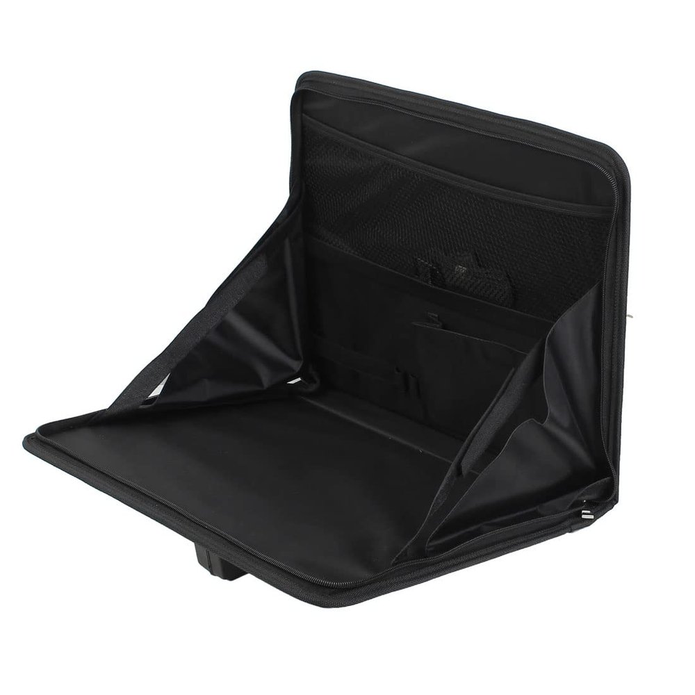 Ruilogod Travel Car Back Seat Tray Laptop Desk Organiser Storage Bag Holder
