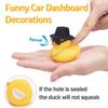 wonuu Rubber Duck Car Ornaments 2Pcs Yellow Duck Car Dashboard Decoration with Mini Hat view 2