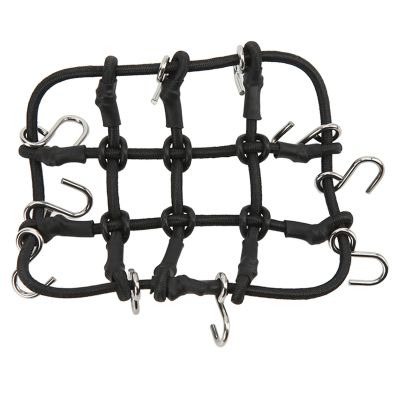 Dilwe RC Luggage Net, 65x84mm 2 Colors Rack Net Simulation Stainless Steel Rubber RC Truck Car Roof Luggage Rack for Jimny RC Car RC Accessories(Black)