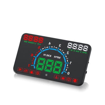 E350 OBD2 II HUD Car Display 5.8 Inch Screen Easy Plug and Play Overspeed Alarm Fuel Consumption Display hud Projector Let You Drive More Comfortable