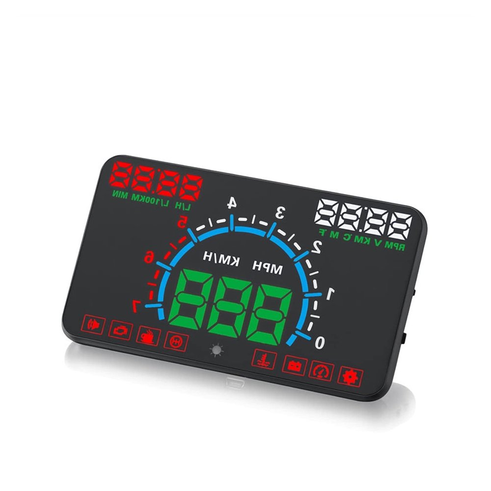 E350 OBD2 II HUD Car Display 5.8 Inch Screen Easy Plug and Play Overspeed Alarm Fuel Consumption Display hud Projector Let You Drive More Comfortable