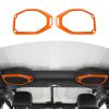 RT-TCZ Roof Speaker Trim for Jeep Wrangler JL JLU 20182023 & Gladiator JT 20202023, Orange ABS Top Speaker Cover Interior Accent, Peel and Stick Installation (2PCS) view 1