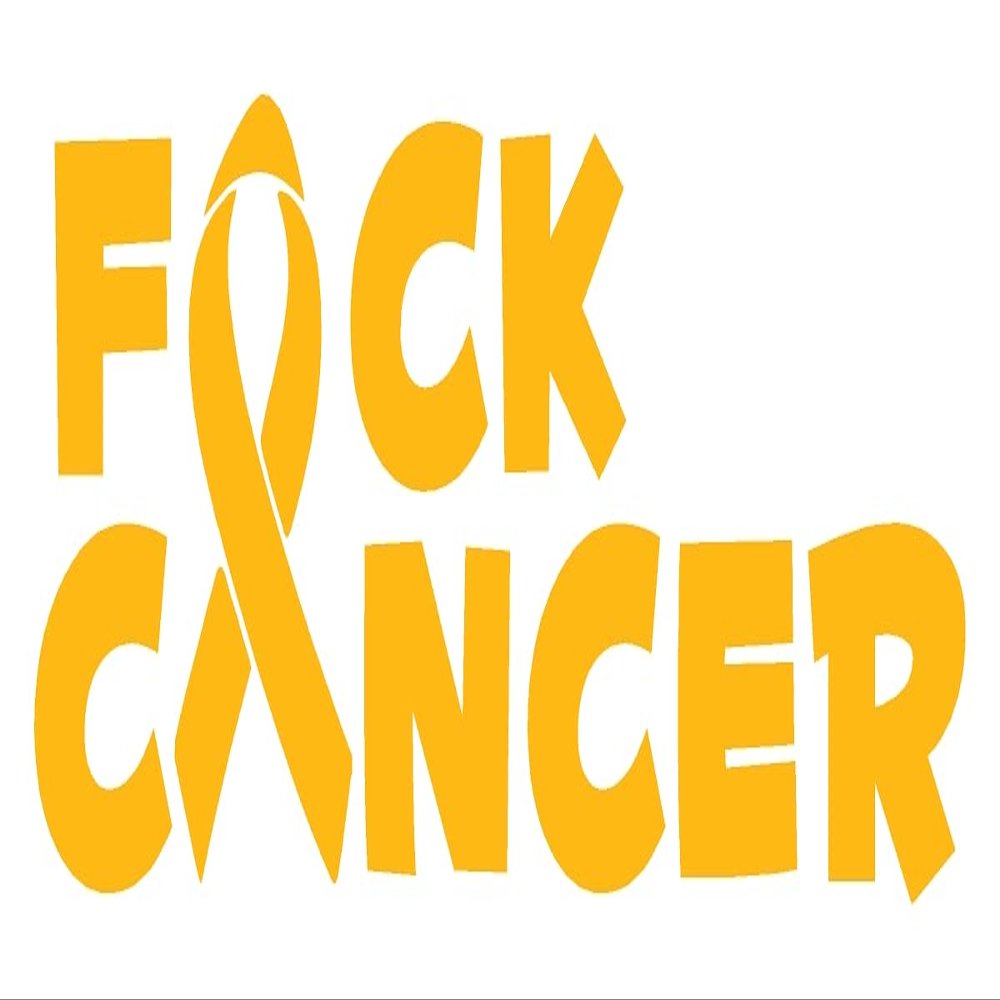 F*ck Cancer Window Sticker Decal (Yellow)