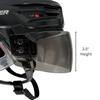 TronX S30 Straight-Cut Hockey Helmet Smoke Tinted Visor (Anti-Scratch/Anti-Fog) CE Certified view 2