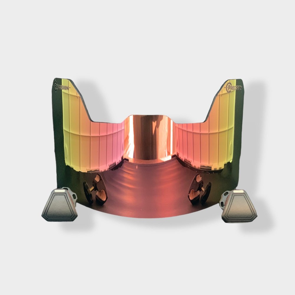 Precision Revo Rose' Gold Football Helmet Visor // Fits Kids, Youth & Adult Helmets // Eye Protection for Helmet and Facemask // Dark Tinted Visor (Revo Rose' Gold)
