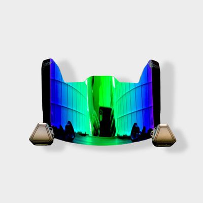 Precision Revo Green Football Helmet Visor // Fits Kids, Youth & Adult Helmets // Eye Protection for Helmet and Facemask // Dark Tinted Visor (Revo Green)