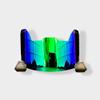 Precision Revo Green Football Helmet Visor // Fits Kids, Youth & Adult Helmets // Eye Protection for Helmet and Facemask // Dark Tinted Visor (Revo Green) view 1