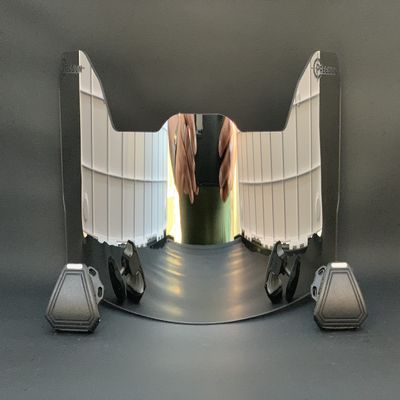 Precision Smokey Mirror Chrome Football Helmet Visor/Eye-Shield // Fits Major Brands Kids, Youth & Adult Helmets // Eye Protection // Dark Tinted Visor