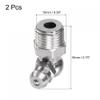 uxcell 201 Stainless Steel 90 Degree Grease Fitting M10 x 1mm Thread Hydraulic Grease Fitting Accessories, 2Pcs view 2