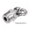 uxcell 201 Stainless Steel 90 Degree Grease Fitting M10 x 1mm Thread Hydraulic Grease Fitting Accessories, 2Pcs view 3