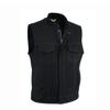 Leatherick Mens SOA Black Denim Motorcycle Vests Bikers Club Vest with Concealed Carry Pockets (as1, alpha, x_l, regular, regular, With Collar) view 2