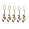 HANDTECHINDIA OM Key Ring Brass Keychain Spiritual Gift Aum Keychain for Car, Bike, Home Lock Key Luggage Bag Wardrobe Locker Golden Set of 5 view 1
