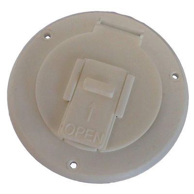 Replacement for RV Camper Trailer Small Flip Up Power Cord/Cable Hatch/Cover - White