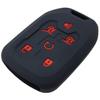 GFDesign 2Pcs Silicone 6 Buttons Key Fob Cover Remote Case Keyless Protector Compatible with Chevrolet Chevy Tahoe Suburban GMC Yukon XL Yukon HYQ1AA 13508280 13508278 (Black & Blue) view 4