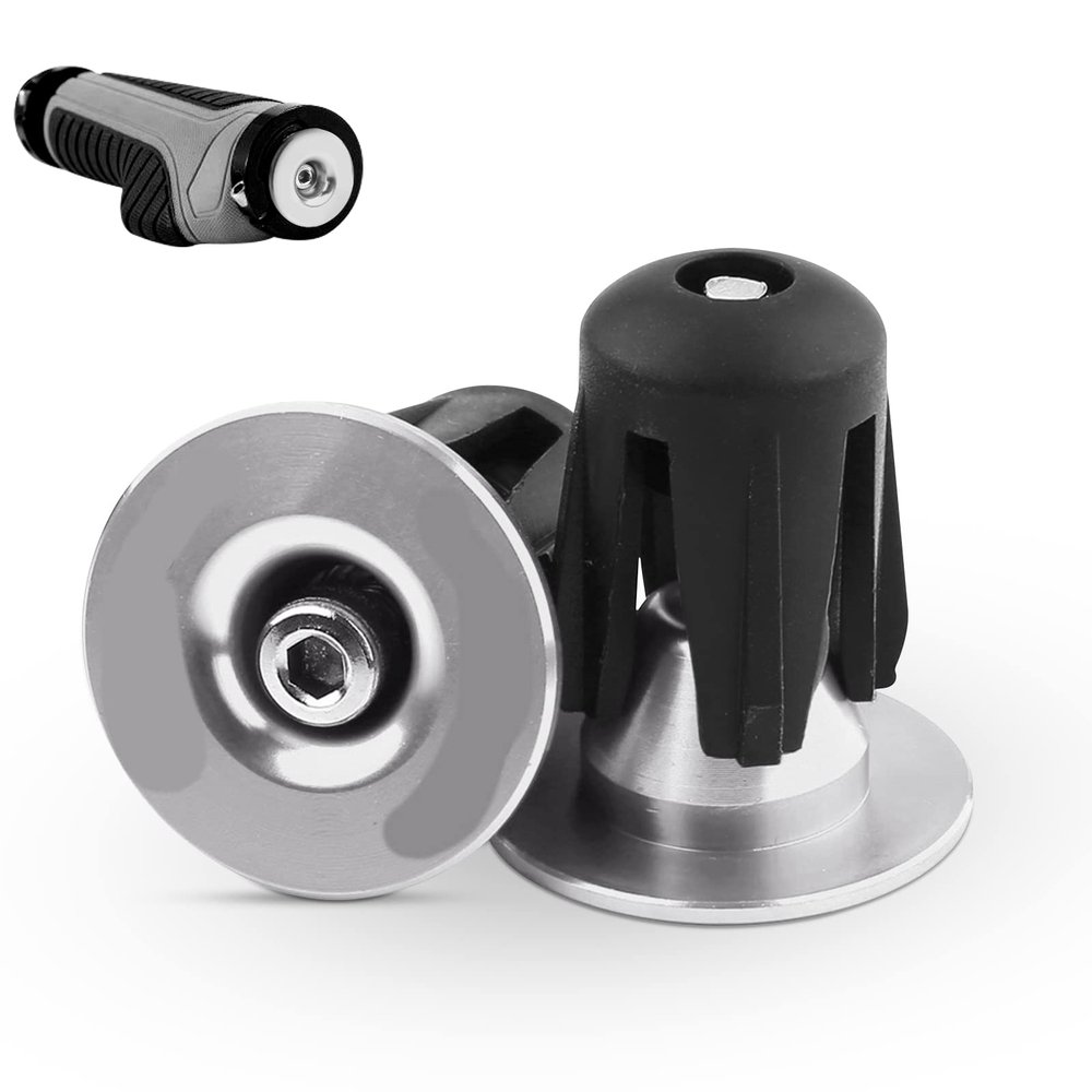 Aluminum adjust Handlebar bikes Bar Ends , Handlebar End Plugs , Cycling bikes Bar Ends Plug hat for Road , Mountain , Most Bikes (Silver) , Handlebar End Plugs , Aluminum adjust HandlebarHandlebar