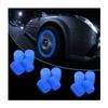 Luminous Tire Valve Stem Caps for Car, 12PCS Fluorescent Glow in The Dark Air Caps Cover, Illuminated Corrosion Resistant Tire Pressure Caps, Universal for Car, Truck, SUV, Motorcycles, Bike (Blue) view 1