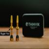 Thinvik Presta Tubeless Valve Stem 48mm,Super Light Alloy for Tubeless Tires-2 Tubeless Valve Stem (with Aluminum Alloy Valve Cap) + Valve Core Removal Tool(Gold) view 2
