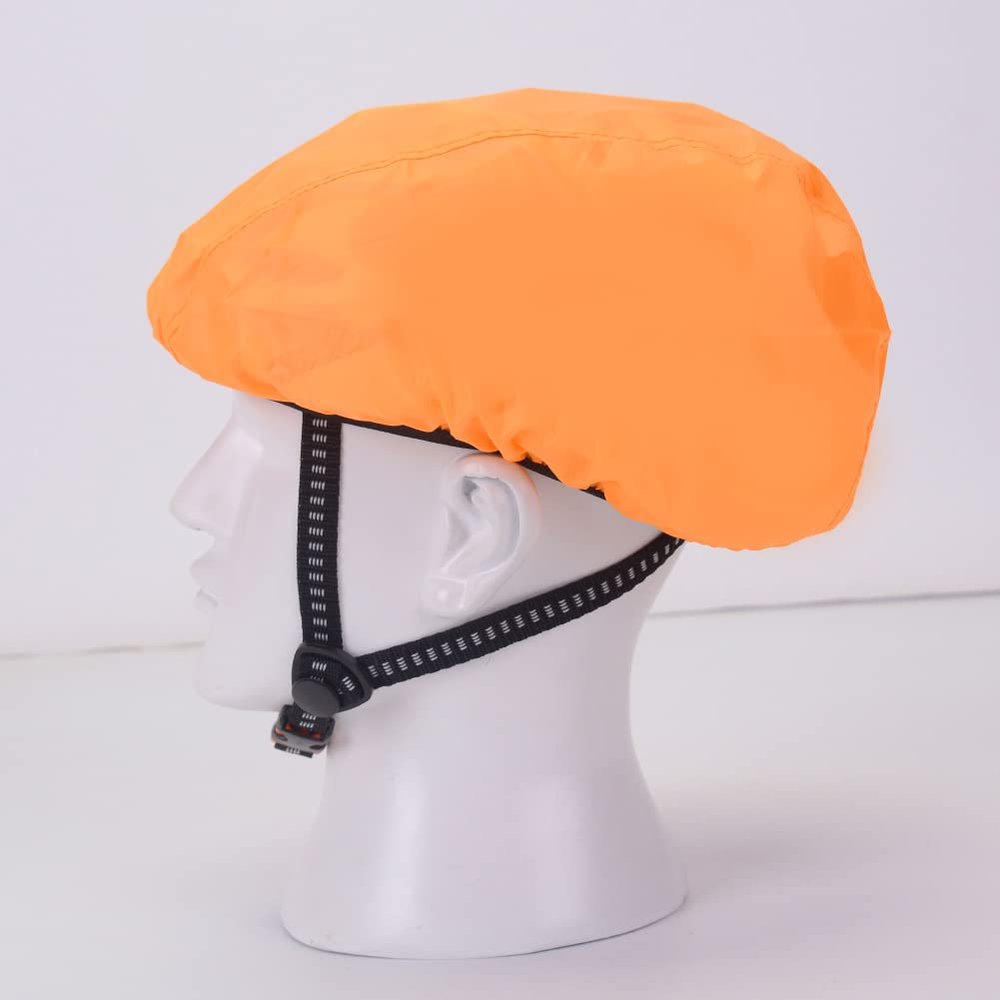 WLDOCA Universal Bike Helmet Cover Unisex Helmet Dustproof Cover Road Bicycle Oxford Cloth Helmet Rain Cover,Orange