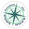 Perrysburg Ohio 2-Inch Vinyl Decal Sticker Latitude Longitude Compass Design view 1