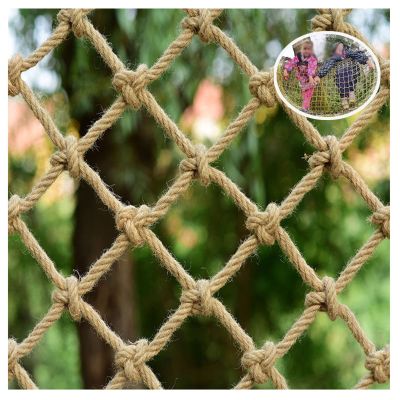 Hynet Hemp Rope Netting Birds Rope Net Heavy Duty Playground Net Child Safety Nets Cargo Rope Ladder Truck Trailer Netting Indoor Protective Net Outdoor Ceiling Decor (Size : 3 * 5m(10 * 16ft))