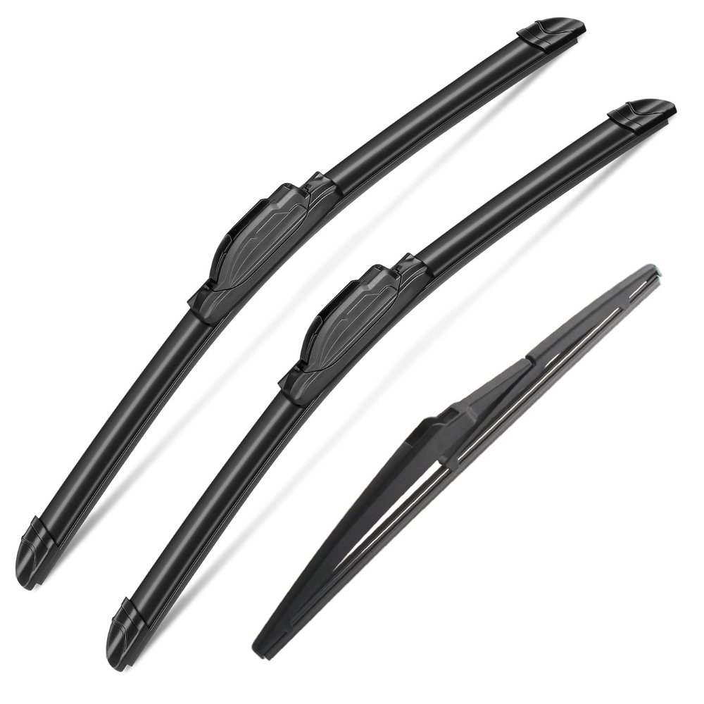 3pcs Wipers for Kia Soul 2010-2016 2017 2018 2019, Kia Sorento 2011-2015, Original Equipment Automotive Replacement Windshield Wiper Blades- 24"/20"/11" (Pack of 3) J- HOOK