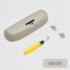 Car Glasses Storage Box Car Glasses Case Sun Glasses Holder Sunglasses Box, for Audi A4 B8 B9 A3 8V Q3 Q5 Q7 Q2 A6 2013-2021,Beige view 2