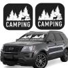 Deer Camping Windshield Sunshade for Car Truck & SUV 2-Piece Folding Car Sun Shade for Front Window Auto Sun Visor Heat Protection Car Blocks Uv Rays and Keeps Vehicle Cool L view 1