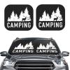 Deer Camping Windshield Sunshade for Car Truck & SUV 2-Piece Folding Car Sun Shade for Front Window Auto Sun Visor Heat Protection Car Blocks Uv Rays and Keeps Vehicle Cool L view 2