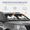 Deer Camping Windshield Sunshade for Car Truck & SUV 2-Piece Folding Car Sun Shade for Front Window Auto Sun Visor Heat Protection Car Blocks Uv Rays and Keeps Vehicle Cool L view 4