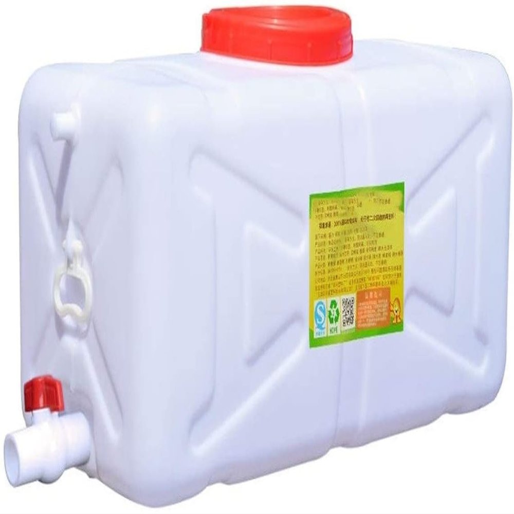 YXCUIDP Water Tank Plastic Bucket Large Capacity Water Container with Faucet, Portable Car Water Tank Emergency Drinking for Caravans Outdoor Camping Hiking Activities(50L)