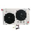 4 Row Aluminum Radiator Compatible with Chevy Corvette C3 1977-1982 5.0L 5.7L V8 350 305 w/Shroud Fans Wiring Harness kit view 3