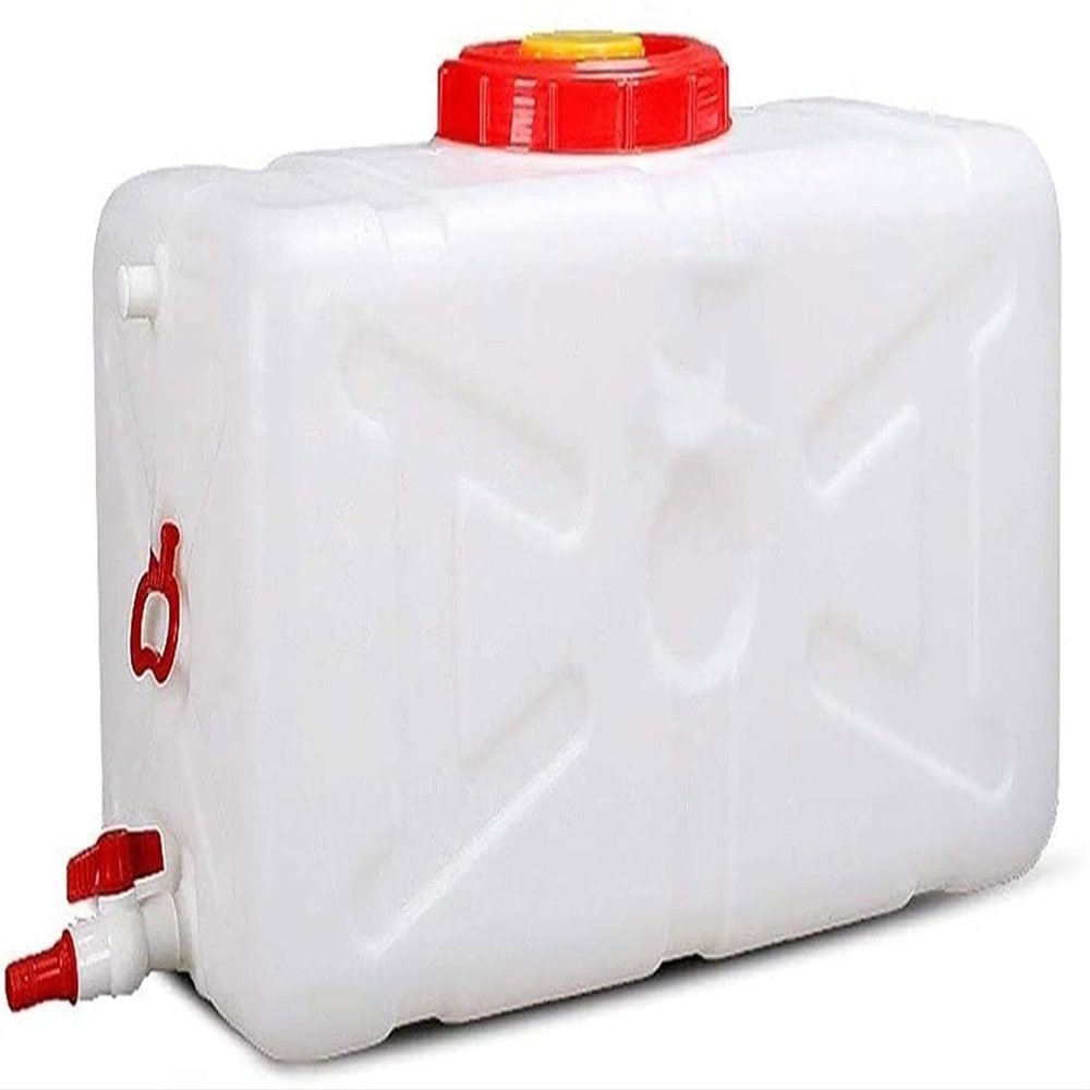 YXCUIDP Rectangular Water Storage Bucket Food Water Grade Pitcher with Faucet and Lid Used for Outdoor Camping Emergency Car Water Tank(50L)