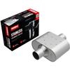 Rumble Exhaust Chambered Performance Muffler R37426: Center/Center, 2.5" / 2.5" Inlet/Outlet, 4.25 x 9.5 x 6.5 Oval, Stainless Steel, Classic American Muscle Sound view 1