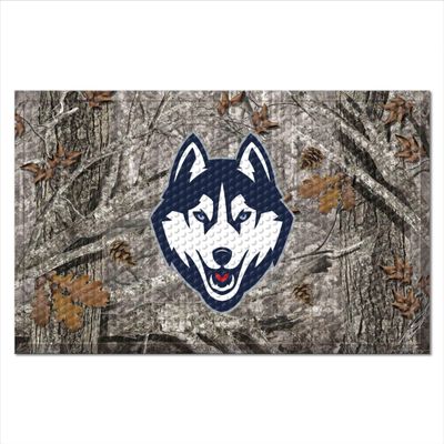 FANMATS 32865 University of Connecticut Rubber Scraper Door Mat