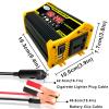 Niczu 300W Modified Sine Wave Power Inverter DC 12V to AC 110V 220V Car Voltage Converter with 2 USB Ports 1 AC Sockets and Double LED Display,300W-220V view 2
